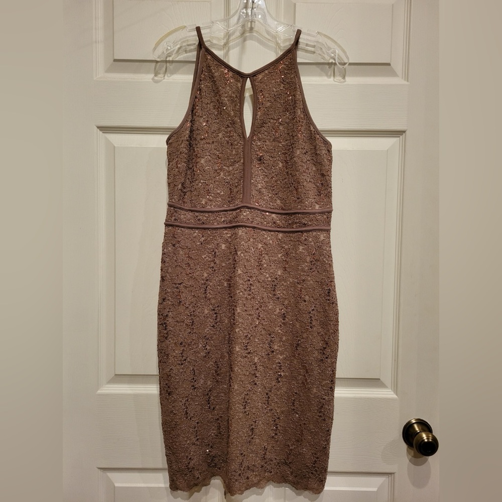 Fitted Halter Keyhole Dress